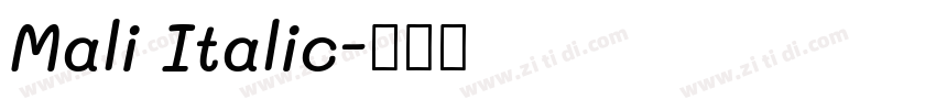 Mali Italic字体转换